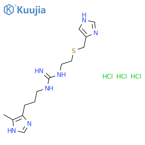 N-[2-(1H-Imidazol-4-ylmethylsulfanyl)ethyl]-N'-[3-(5-methyl-1H-imidazol-4-yl)propyl]guanidine trihydrochloride structure