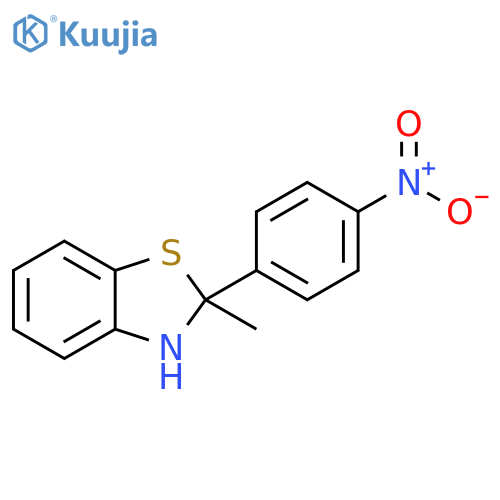Benzothiazole, 2,3-dihydro-2-methyl-2-(4-nitrophenyl)- structure