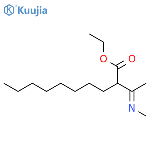Decanoic acid, 2-[1-(methylimino)ethyl]-, ethyl ester structure