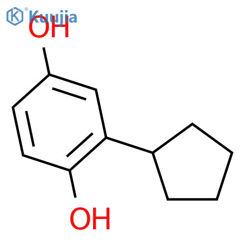 1,4-Benzenediol,2-cyclopentyl- structure