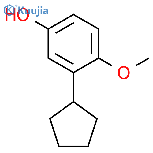 PHENOL, 3-CYCLOPENTYL-4-METHOXY- structure