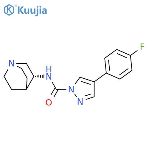 1H-Pyrazole-1-carboxamide,N-(3R)-1-azabicyclo[2.2.2]oct-3-yl-4-(4-fluorophenyl)- structure