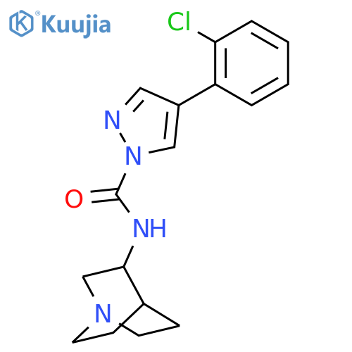 1H-Pyrazole-1-carboxamide,N-(3R)-1-azabicyclo[2.2.2]oct-3-yl-4-(2-chlorophenyl)- structure