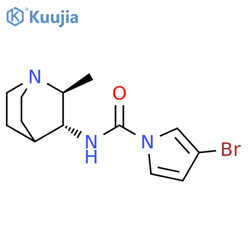 1H-Pyrrole-1-carboxamide,3-bromo-N-[(2S,3R)-2-methyl-1-azabicyclo[2.2.2]oct-3-yl]- structure