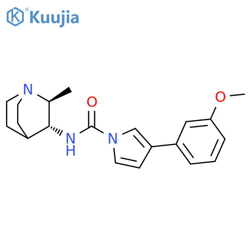 1H-Pyrrole-1-carboxamide,3-(3-methoxyphenyl)-N-[(2S,3R)-2-methyl-1-azabicyclo[2.2.2]oct-3-yl]- structure
