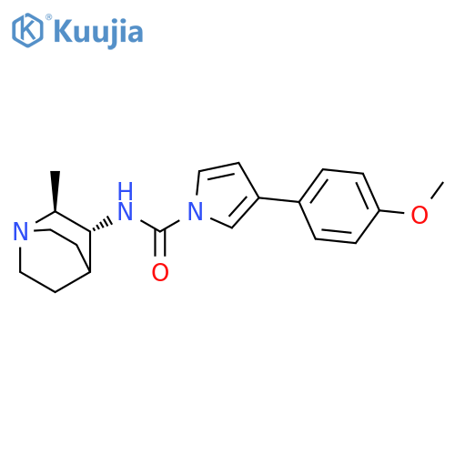 1H-Pyrrole-1-carboxamide,3-(4-methoxyphenyl)-N-[(2S,3R)-2-methyl-1-azabicyclo[2.2.2]oct-3-yl]- structure