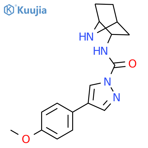 1H-Pyrazole-1-carboxamide,N-(1S,2R,4R)-7-azabicyclo[2.2.1]hept-2-yl-4-(4-methoxyphenyl)- structure