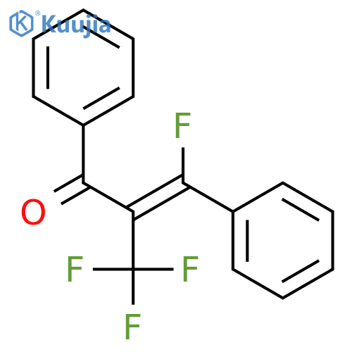 2-PROPEN-1-ONE, 3-FLUORO-1,3-DIPHENYL-2-(TRIFLUOROMETHYL)-, (E)- structure