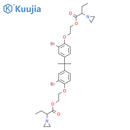 1-Aziridineacetic acid,a-ethyl-,(1-methylethylidene)bis[(2-bromo-4,1-phenylene)oxy-2,1-ethanediyl] ester (9CI) structure