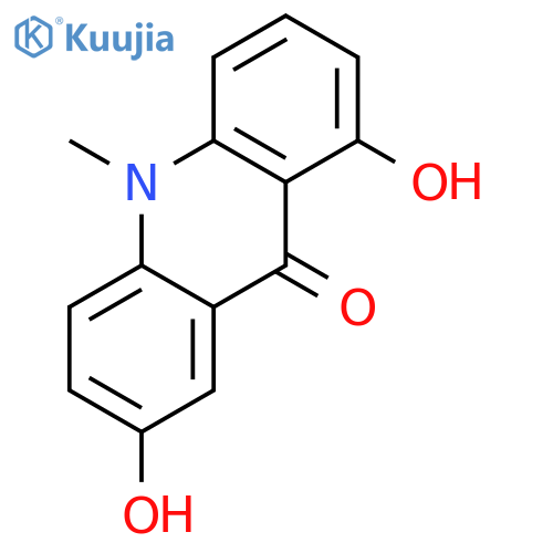 1,7-dihydroxy-10-methyl-10H-acridin-9-one structure