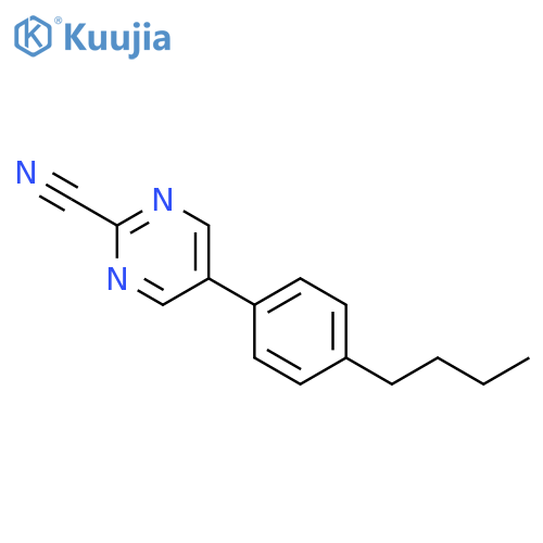 2-PYRIMIDINECARBONITRILE, 5-(4-BUTYLPHENYL)- structure