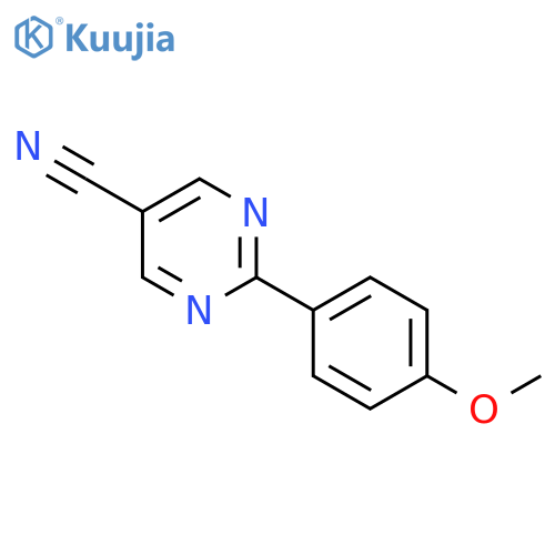 5-PYRIMIDINECARBONITRILE, 2-(4-METHOXYPHENYL)- structure