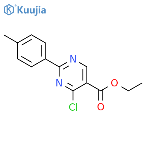 5-PYRIMIDINECARBOXYLIC ACID, 4-CHLORO-2-(4-METHYLPHENYL)-, ETHYL ESTER structure