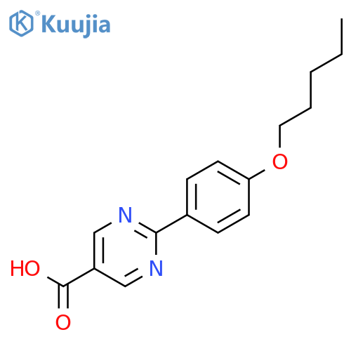 5-PYRIMIDINECARBOXYLIC ACID, 2-[4-(PENTYLOXY)PHENYL]- structure