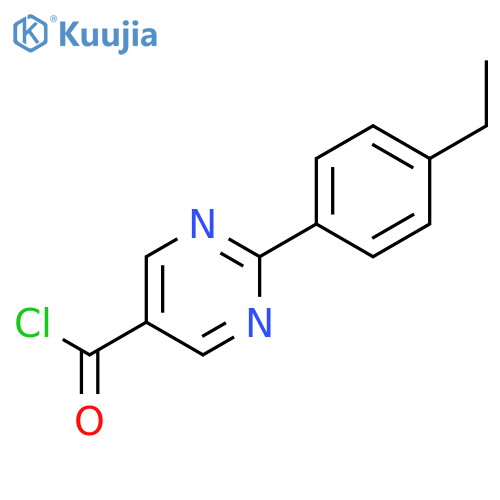5-PYRIMIDINECARBONYL CHLORIDE, 2-(4-ETHYLPHENYL)- structure