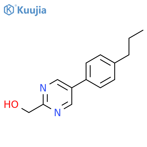 2-Pyrimidinemethanol, 5-(4-propylphenyl)- structure
