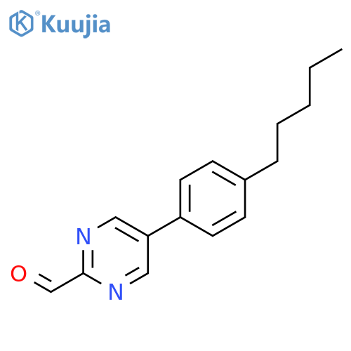 2-PYRIMIDINECARBOXALDEHYDE, 5-(4-PENTYLPHENYL)- structure