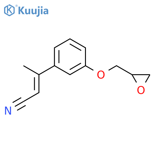 2-Butenenitrile, 3-[3-(oxiranylmethoxy)phenyl]- structure