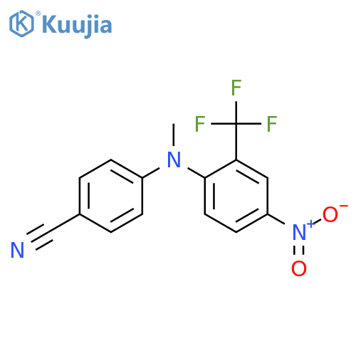 Benzonitrile, 4-[methyl[4-nitro-2-(trifluoromethyl)phenyl]amino]- structure