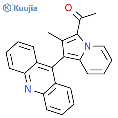 Ethanone, 1-[1-(9-acridinyl)-2-methyl-3-indolizinyl]- structure