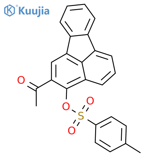 Ethanone, 1-[3-[[(4-methylphenyl)sulfonyl]oxy]-2-fluoranthenyl]- structure