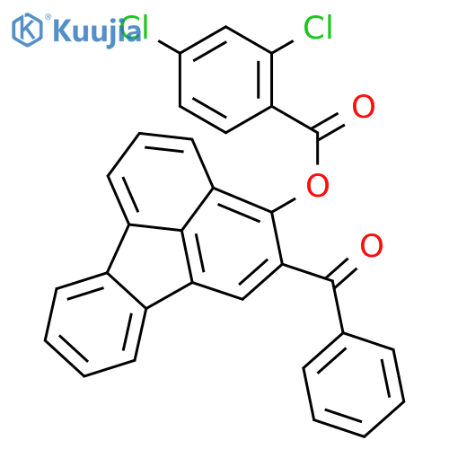 BENZOIC ACID, 2,4-DICHLORO-, 2-BENZOYL-3-FLUORANTHENYL ESTER structure
