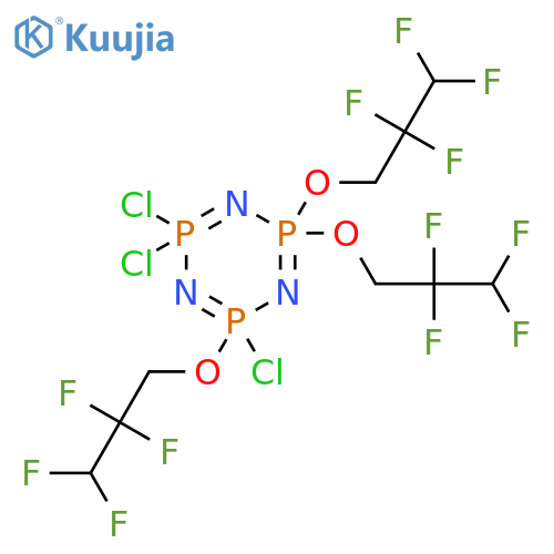 2,2,4-trichloro-4,6,6-tris(2,2,3,3-tetrafluoropropoxy)-1,3,5,2lambda~5~,4lambda~5~,6lambda~5~-triazatriphosphinine structure