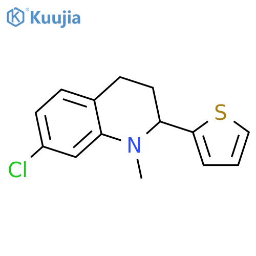 QUINOLINE, 7-CHLORO-1,2,3,4-TETRAHYDRO-1-METHYL-2-(2-THIENYL)- structure