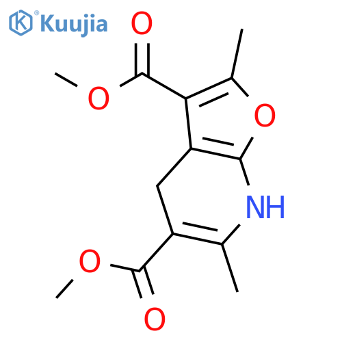 FURO[2,3-B]PYRIDINE-3,5-DICARBOXYLIC ACID, 4,7-DIHYDRO-2,6-DIMETHYL-, DIMETHYL ESTER structure