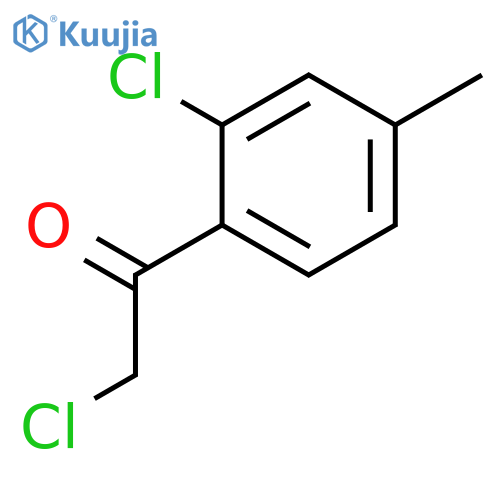 2-chloro-1-(2-chloro-4-methylphenyl)ethan-1-one structure