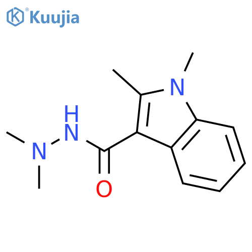 1H-Indole-3-carboxylic acid, 1,2-dimethyl-, 2,2-dimethylhydrazide structure
