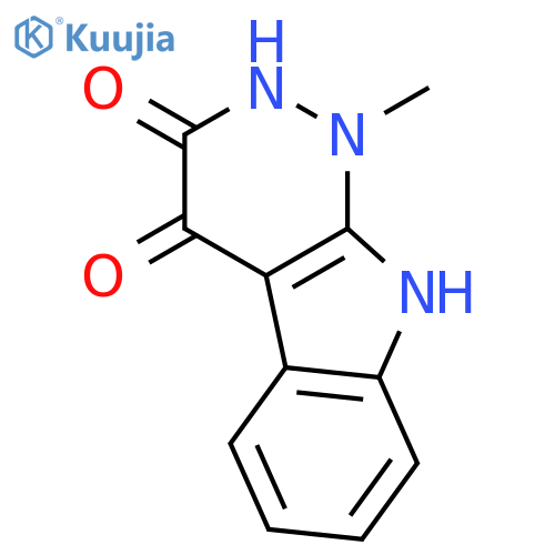 1H-Pyridazino[3,4-b]indole-3,4(2H,9H)-dione, 1-methyl- structure