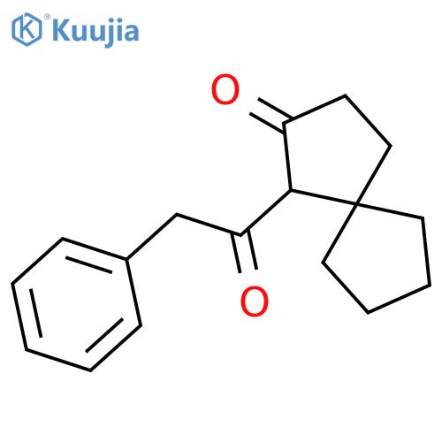 SPIRO[4.4]NONAN-2-ONE, 1-(PHENYLACETYL)- structure
