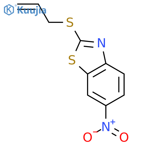 Benzothiazole, 6-nitro-2-(2-propenylthio)- structure