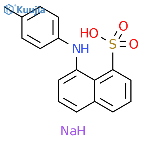1-Naphthalenesulfonic acid, 8-[(4-methylphenyl)amino]-, sodium salt (1:1) structure