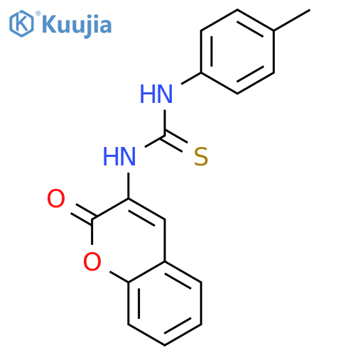 THIOUREA, N-(4-METHYLPHENYL)-N'-(2-OXO-2H-1-BENZOPYRAN-3-YL)- structure
