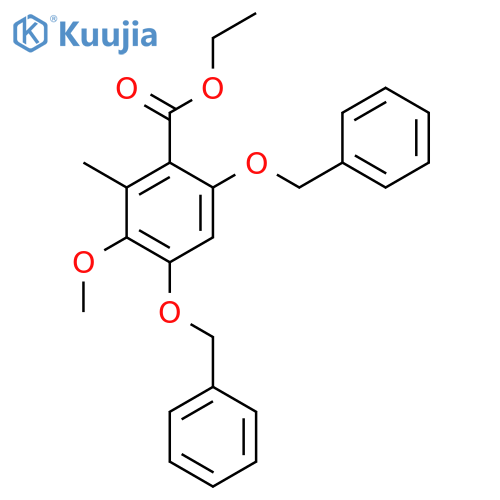 Benzoic acid, 3-methoxy-2-methyl-4,6-bis(phenylmethoxy)-, ethyl ester structure