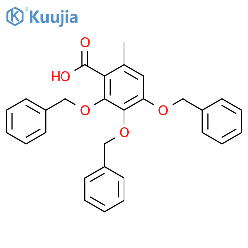 BENZOIC ACID, 6-METHYL-2,3,4-TRIS(PHENYLMETHOXY)- structure