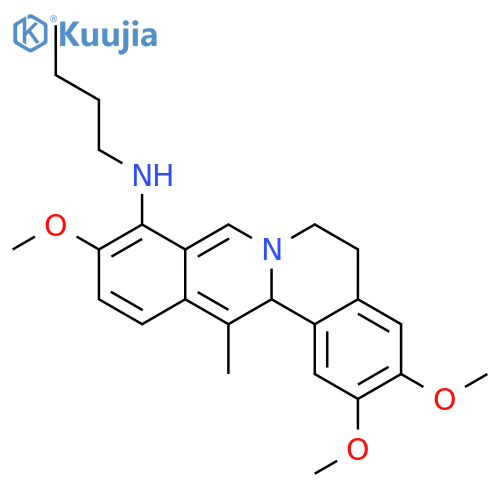 N-butyl-2,3,10-trimethoxy-13-methyl-5,6-dihydroisoquinolino[2,1-b]isoquinolin-7-ium-9-amine;chloride structure