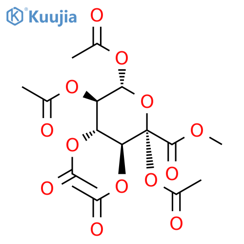 .alpha.-L-Idopyranuronic acid, 5-C-(acetyloxy)-, methyl ester, tetraacetate structure