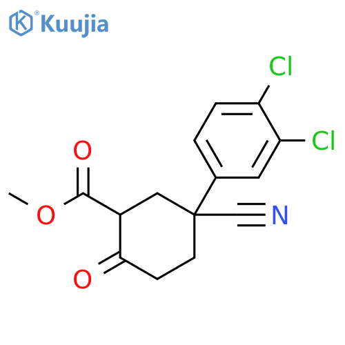 METHYL 5-CYANO-5-(3,4-DICHLOROPHENYL)-2-OXOCYCLOHEXANECARBOXYLATE structure