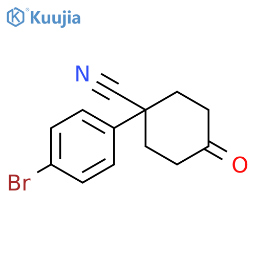 1-(4-Bromophenyl)-4-oxocyclohexanecarbonitrile structure