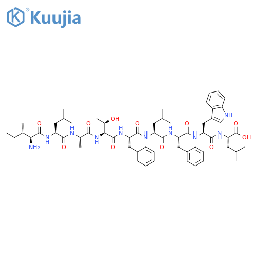 L-Leucine,L-isoleucyl-L-leucyl-L-alanyl-L-threonyl-L-phenylalanyl-L-leucyl-L-phenylalanyl-L-tryptophyl- structure
