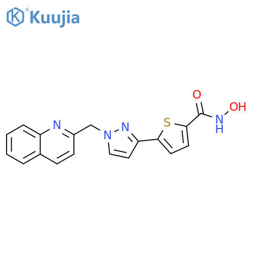 2-Thiophenecarboxamide,N-hydroxy-5-[1-(2-quinolinylmethyl)-1H-pyrazol-3-yl]- structure