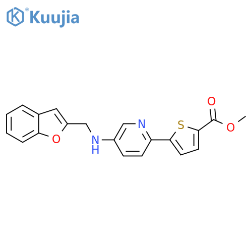 2-Thiophenecarboxylic acid,5-[5-[(2-benzofuranylmethyl)amino]-2-pyridinyl]-, methyl ester structure