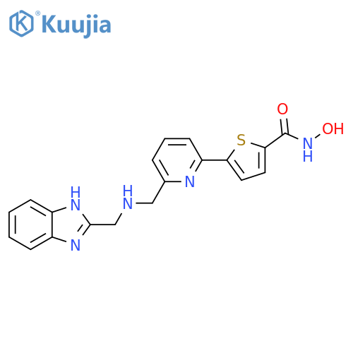 2-Thiophenecarboxamide,5-[6-[[(1H-benzimidazol-2-ylmethyl)amino]methyl]-2-pyridinyl]-N-hydroxy- structure
