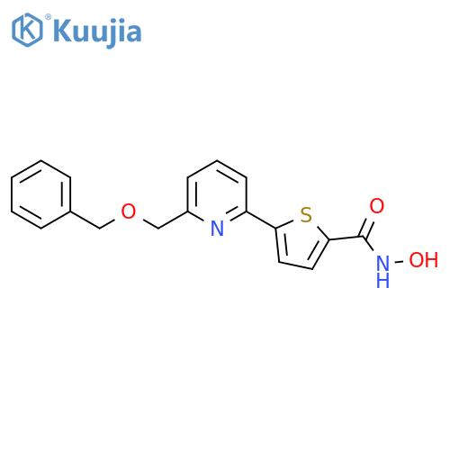 2-Thiophenecarboxamide,N-hydroxy-5-[6-[(phenylmethoxy)methyl]-2-pyridinyl]- structure