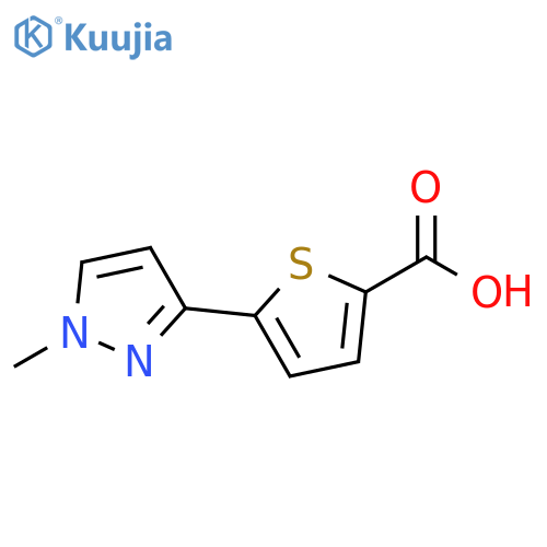 2-Thiophenecarboxylic acid, 5-(1-methyl-1H-pyrazol-3-yl)- structure