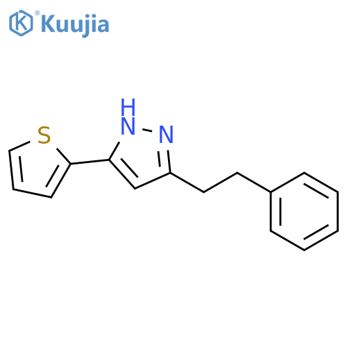 1H-Pyrazole, 3-(2-phenylethyl)-5-(2-thienyl)- structure