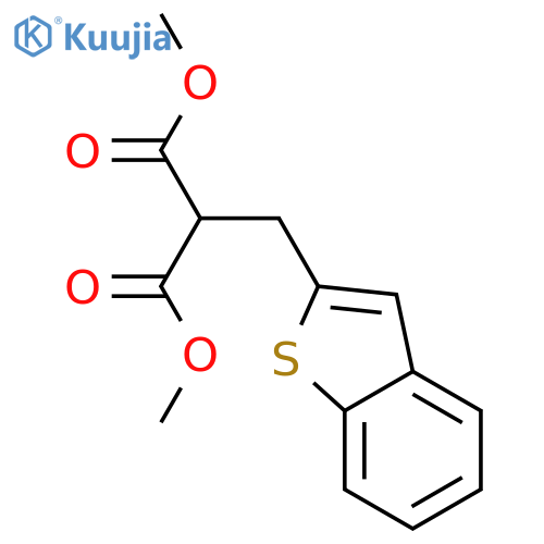 PROPANEDIOIC ACID, (BENZO[B]THIEN-2-YLMETHYL)-, DIMETHYL ESTER structure